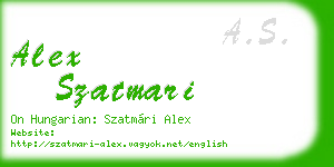 alex szatmari business card